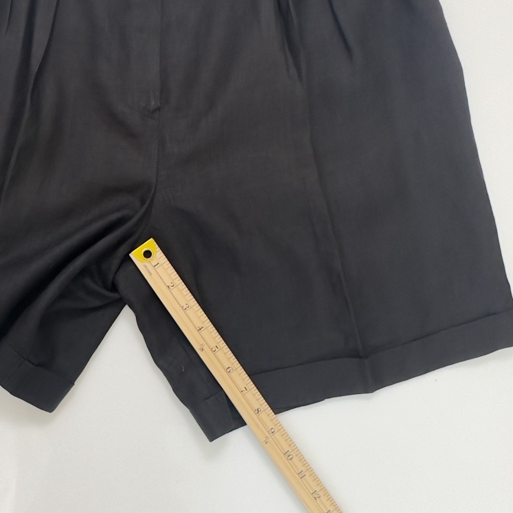 Vintage 90s Ann Taylor Studio Tailored Linen Shorts - Size 12 (best for 8-10) - Picture 7 of 12